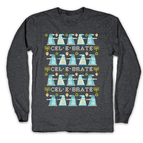 Dalek Hanukkah Sweater Longsleeve Tee