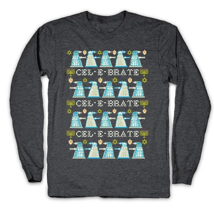 Dalek Hanukkah Sweater Longsleeve Tee