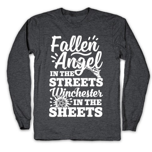 Fallen Angel In The Streets Winchester In The Sheets Longsleeve Tee