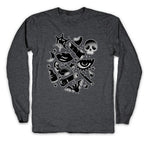 Goth Makeup Pattern Longsleeve Tee