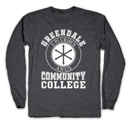 Greendale Community College All White Longsleeve Tee