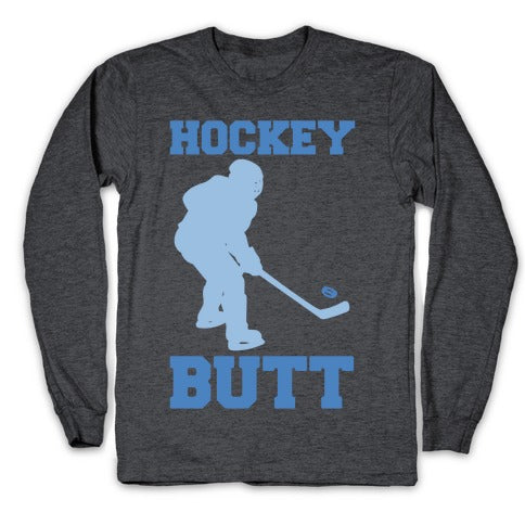 Hockey Butt White Print Longsleeve Tee