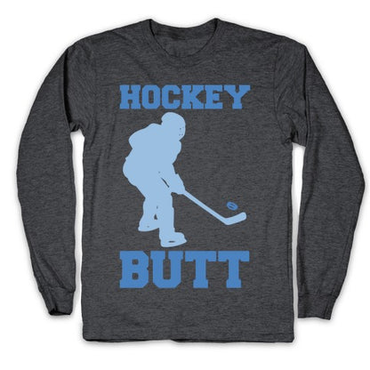 Hockey Butt White Print Longsleeve Tee