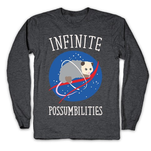 Infinite Possumbilities Parody White Print Longsleeve Tee