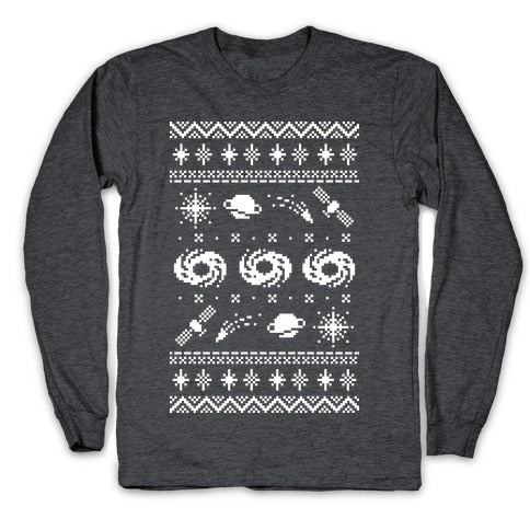 Interstellar Christmas Sweater Pattern Longsleeve Tee