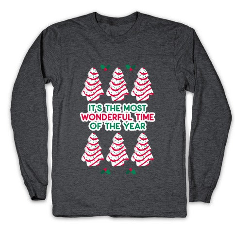 It's the Most Wonderful Time of the Year (Holiday Tree Cake Time) Longsleeve Tee