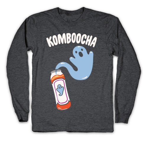 Komboocha Parody White Print Longsleeve Tee