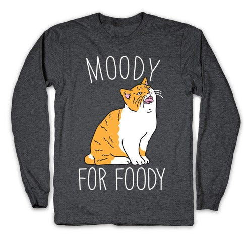 Moody For Foody Cat Longsleeve Tee