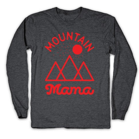 Mountain Mama Red Longsleeve Tee
