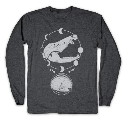 Occult Trash Possum White Print Longsleeve Tee