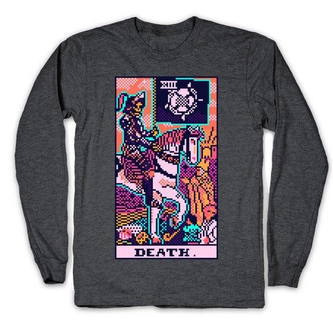 Pixelated Death Tarot Card Longsleeve Tee