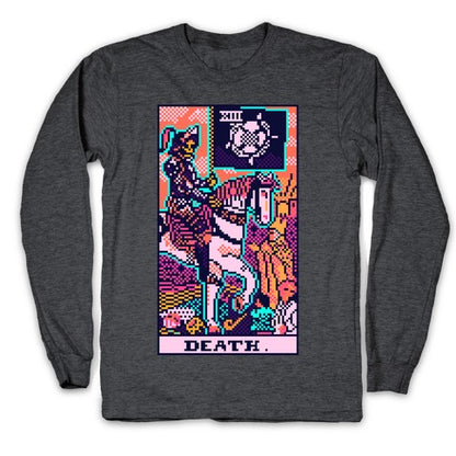 Pixelated Death Tarot Card Longsleeve Tee