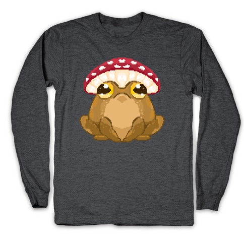 Pixelated Toad in Mushroom Hat Longsleeve Tee