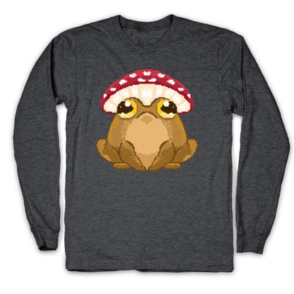 Pixelated Toad in Mushroom Hat Longsleeve Tee