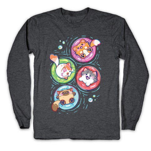 Pool Party Cats Longsleeve Tee