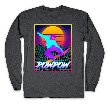 POWPOW Synthwave Snowboarder Longsleeve Tee