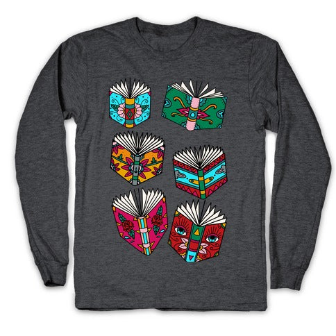 Punk Book Tattoo Pattern Longsleeve Tee