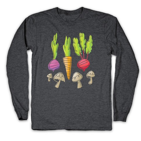 Retro Vegetable Pattern Longsleeve Tee