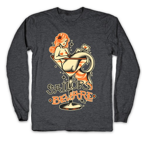 Sailors Beware Classic Tattoo Longsleeve Tee