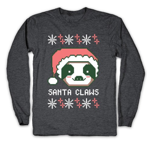 Santa Claws - Sloth Longsleeve Tee