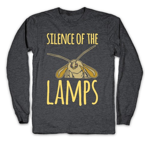Silence of The Lamps Moth Parody White Print Longsleeve Tee