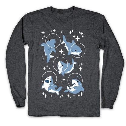Space Shark Pattern Longsleeve Tee