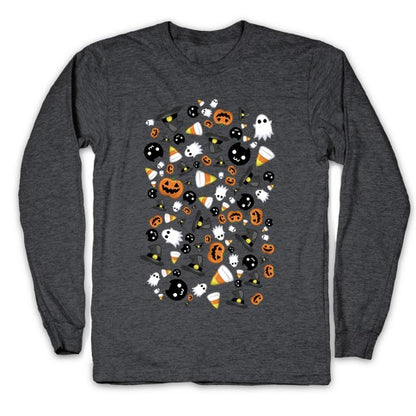 Spoopy Halloween Pattern Longsleeve Tee