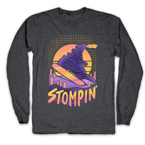 Stompin' Snowboarding Godzilla Longsleeve Tee