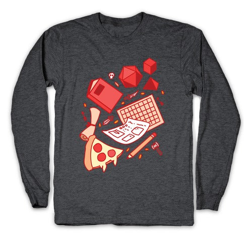 Tabletop RPG pattern Longsleeve Tee