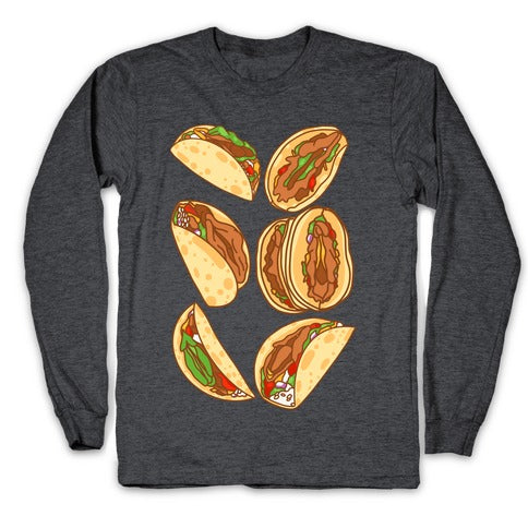 Taco Vulvas Pattern  Longsleeve Tee