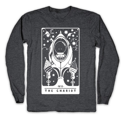 The Chariot Space Rocket Tarot Card Longsleeve Tee