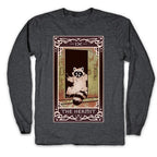 The Hermit Raccoon Tarot Card Longsleeve Tee