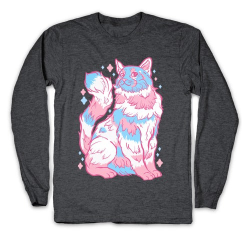 Transgender Pride Cat Longsleeve Tee