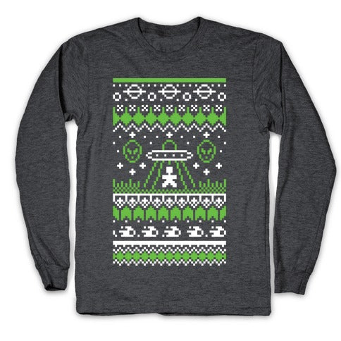 Ugly Alien Christmas Sweater Longsleeve Tee