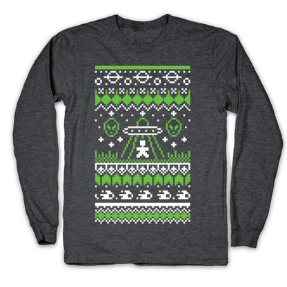 Ugly Alien Christmas Sweater Longsleeve Tee