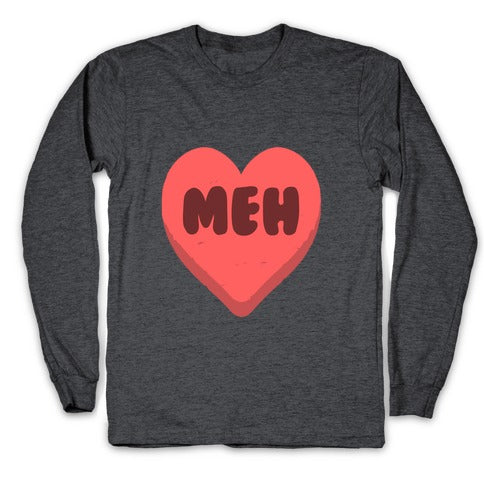 Valentine's Day Heart Meh Longsleeve Tee