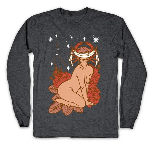 Zodiac Pinup Cancer Longsleeve Tee