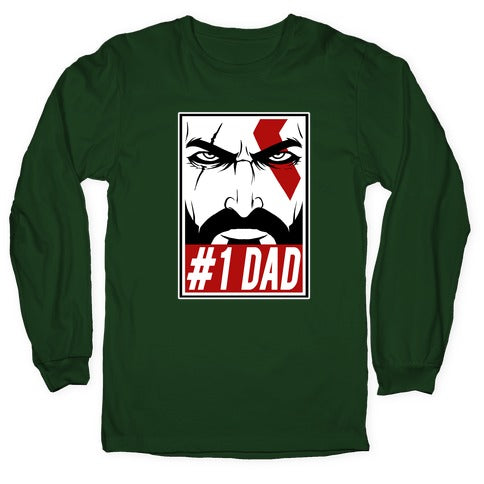 #1 Dad: Kratos Longsleeve Tee