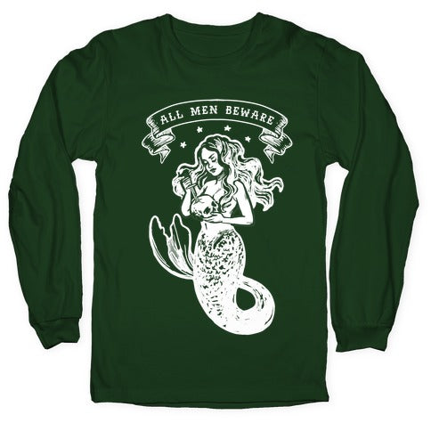 All Men Beware Vintage Mermaid Longsleeve Tee