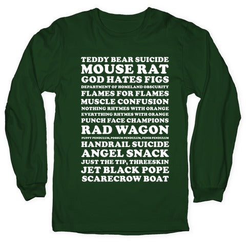Andy Dwyer Band Names Longsleeve Tee