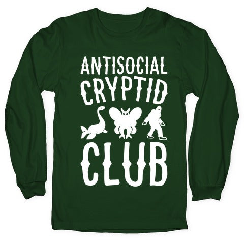 Antisocial Cryptid Club White Print Longsleeve Tee