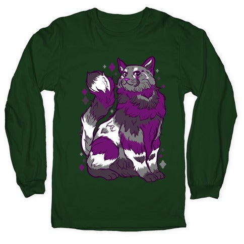 Asexual Pride Cat Longsleeve Tee