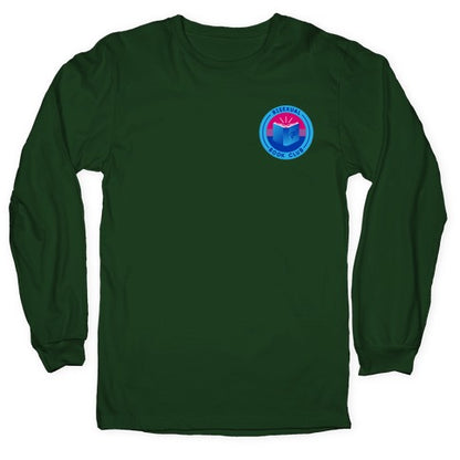 Bisexual Book Club Patch Version 2 White Print Longsleeve Tee