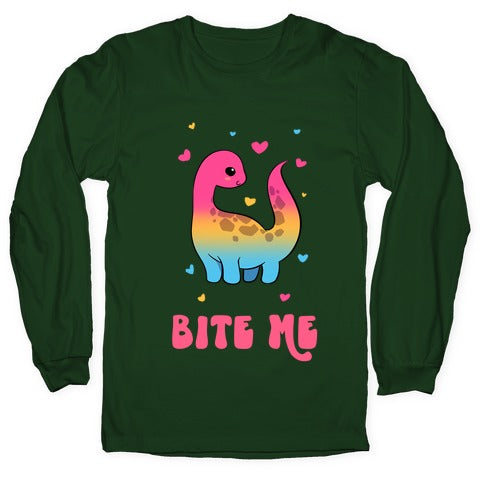Bite Me Dinosaur Longsleeve Tee