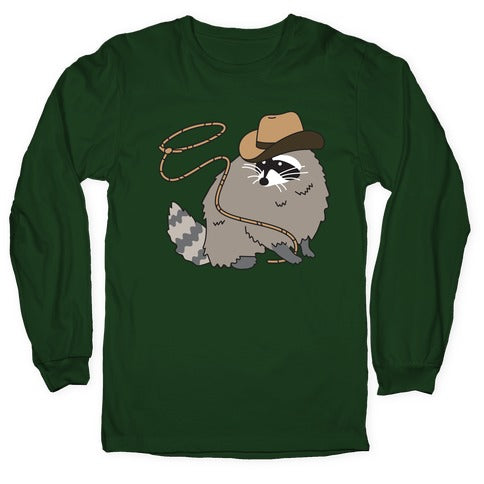 Cowboy Raccoon Lasso Longsleeve Tee