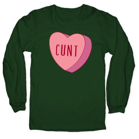 Cunt Candy Heart  Longsleeve Tee
