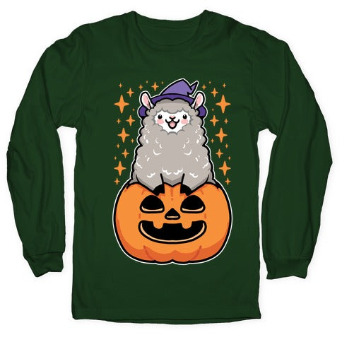 Cute Halloween Alpaca Longsleeve Tee