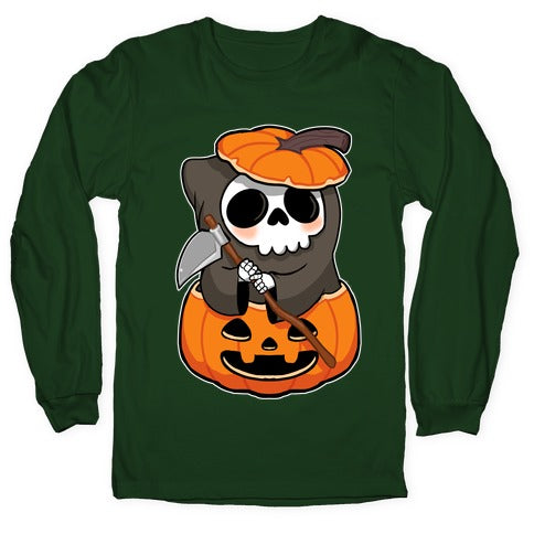 Cute Halloween Grim Reaper Longsleeve Tee