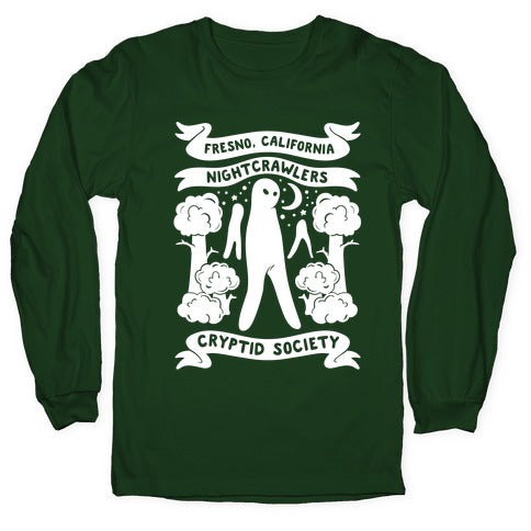 Fresno Nightcrawlers Cryptid Society White Print Longsleeve Tee