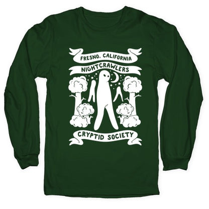 Fresno Nightcrawlers Cryptid Society White Print Longsleeve Tee